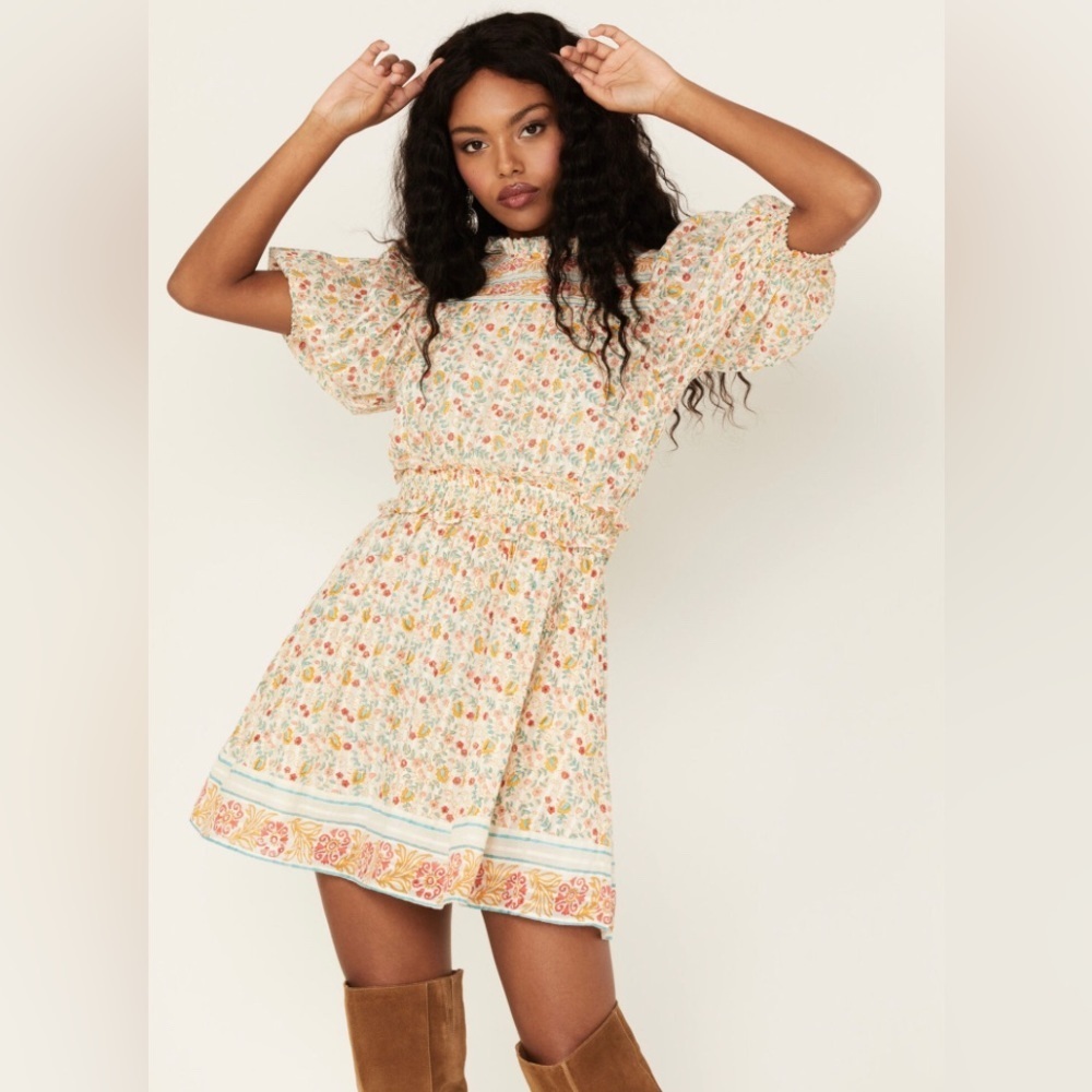 CLEOBELLA REVOLVE WOMEN'S DALLAS FLORAL PRINT MINI DRESS MEDIUM NEW WITH TAGS